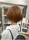 ショートボブ/オレンジブラウン