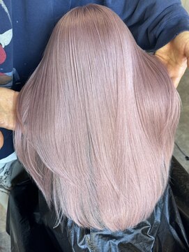 エイチ(H) xブリーチ/イメチェン/ホワイトブロンド/外ハネボブ/美髪/