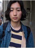 メンズカット/センターパート/スパイラルパーマ/メンズサロン