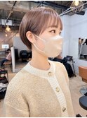 ベージュ / ブラウン / ブリーチなし / マッシュショート