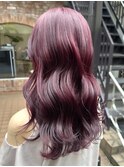 【白石】ブリーチなし赤髪ワインレッドボルドー原宿学割
