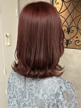 ルノン(LUNON) アプリコットオレンジくびれヘアハイライトカラー熊本