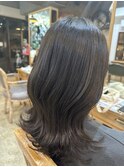 くびれセミロング×カーキグレージュ