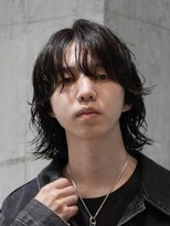 フィフスパーク(fifth PARK) メンズミディアムウルフカットメンズロング緩めスパイラルパーマ