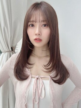 バイオレット 表参道店(Violet) 内巻き韓国レイヤーカット小顔ロングレイヤーぱっつん前髪UC-4