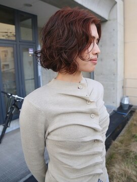 ハクボ(hakubo) ボブ/ボブパーマ/オレンジブラウン