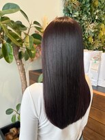 ビーワールド(B WORLD)&nbsp;ダメージレス縮毛矯正うる艶ロングピンクブラウン藤枝静岡島田