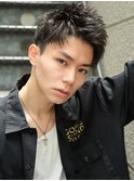 爽やかアップバングショート　