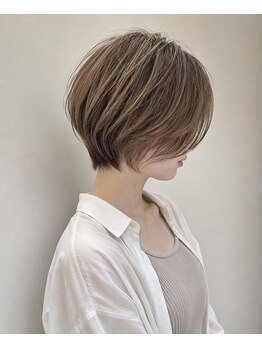 エイミーバイネオリーブ(amy by neolive)の写真/ショートなのに毛先までまとまる。さらに1か月後も扱いやすい！【似合わせカット+カラー￥9000】