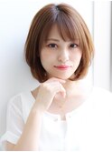 ☆30代40代50代大人かわいいグレーベージュ前髪パーマショート