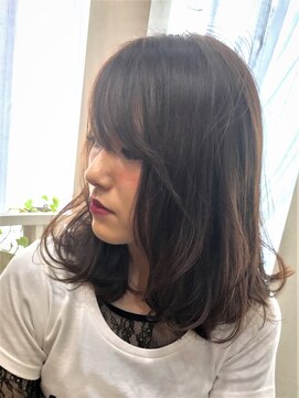 ヘアカフェ コトノハ(hair cafe Kotonoha) 【コトノハ】毛先パーマ厚めバング美髪スリークボブ大人かわいい