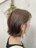 プランタン(Printemps)&nbsp;ぱつっとボブ切りっぱなしボブイアリングカラーボブハイライト