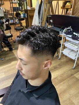 ルード(mens hair salon Rude) 濡れ感パーマフェード