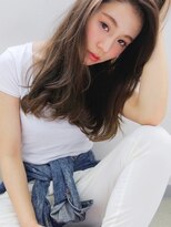 ソヨン 奈良店(SOYON)&nbsp;ダークアッシュ 長めバング かきあげロング