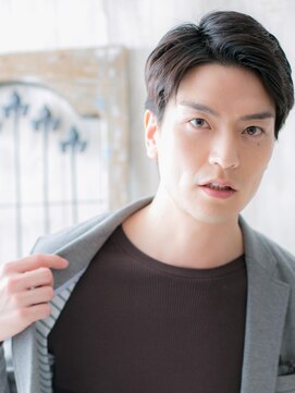 グルーミングサロン バーバー キャッスル 北浦和西口(Grooming salon Barber Castle) ビジネスでも◎涼しげなアップバング黒髪メンズショートS北浦和