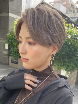 ロンドブルーム 天神大名店(Lond Bloom) ダブルカラーショートボブインナーカラーハイライトケアブリーチ