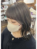 ヘアメイクエイト 丸山店(hair make No.8) << 担当 : AYAKA >> ブリーチなしナチュラルベージュ