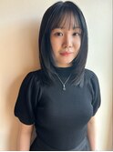 顔周りレイヤーにシースルーバング