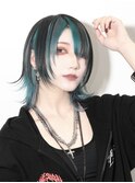 韓国風ウルフカット/小顔効果/レイヤーカット/ウルフ/ネイビー