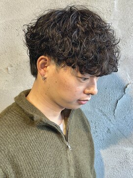 ニアウ 高崎店(Niau) 波巻きスパイラルパーマメンズパーマメンズマッシュ群馬高崎眉毛