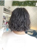 ボブ×スパイラルパーマ