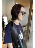 ボブレイヤー＋ダークレッドカラー◎