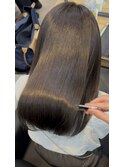 グレージュ×艶質感/髪質改善/美髪矯正/新宿