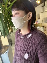 コポル(Copol)&nbsp;ぱっつん×ボルドーインナーカラー