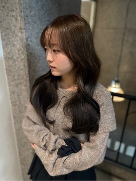 艶髪ウェーブ/レイヤーカット/ブラウンアッシュ