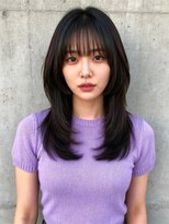 エイチ ウルフカット 大阪梅田(811)&nbsp;レイヤーボブヘアカラーバレイヤージュ50代くるみちゃんヘア
