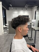 ノイセル 心斎橋(Noisyle)&nbsp;MEN’S/リバースセンターパート/ニュアンスパーマ/心斎橋S
