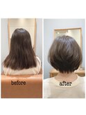 ばっさりショートボブ