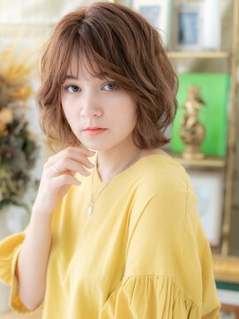 カバーヘア ブリス 戸田公園西口店(COVER HAIR bliss) 透け感くせ毛風ふんわりカールボブウルフa戸田公園20代30代40代!