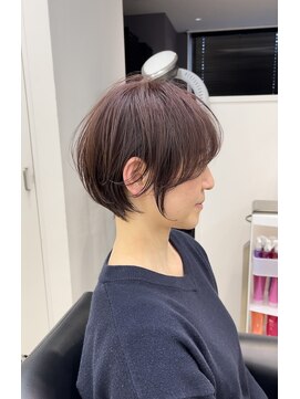 イヴォークオオサカ 心斎橋(EVOKE OSAKA) ピンクラベンダー カラー 透明感 抜け感 丸み ショート 絶壁補正