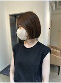 髪質改善カラー×切りっぱなしボブ