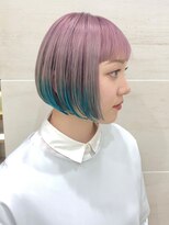 マックス フォー ヘアー(MAX FOR HAIR) 【デザインカラー】綺麗なラインのボブ×グラデーションカラー◎