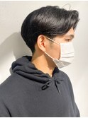 メンズカットセンターパートマッシュニュアンスパーマ