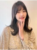 流しバング/くびれヘアスタイル