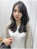 韓国セミディレイヤー 2wayバング