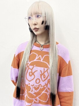 ココ 原宿(KOKO) ブロンド黒髪小顔クラゲヘアーオリーブグレーココアベージュ