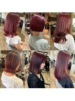 ヘブンリー(heavenly)&nbsp;ワインレッド/暖色系カラー/赤茶/ブリーチ/ダブルカラー