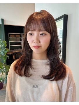 シキ オルガン 大宮(siki ORGAN) レイヤーカット 顔周りカット ブラウンベージュ