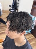 リッジ感強め波巻きパーマ