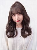秋のふんわりモテプードルパーマ前髪あり