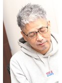 アイロンパーマ/ベリーショート/ソフトモヒカン/40代/眉毛