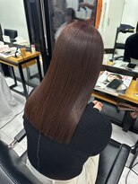 マザー(MOTHER)&nbsp;ブリーチなしダブルカラー　ワインレッド