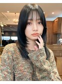 くびれミディアムレイヤー 簡単 イルミナカラー 20代30代40代