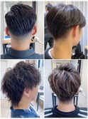 爽やかメンズ☆ビジネスショートマッシュ黒髪透明感カラー