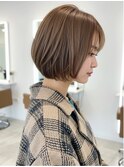 美髪/ワイドバング/レイヤーカット/くすみベージュ/新小岩駅