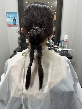 美容室クロシュ アレンジ　ストレート